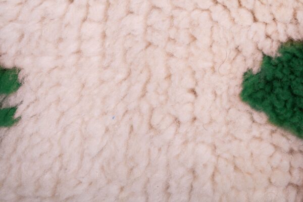 Green and White Modern Moroccan Rug - Imagen 7