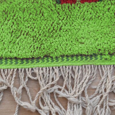 Light Green Abstract Multicolored Modern Moroccan Boujaad Rug - Imagen 5