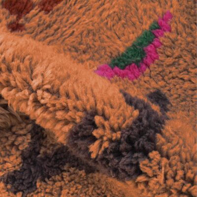 Orange Abstract Multicolored Modern Moroccan Boujaad Rug - Image 7