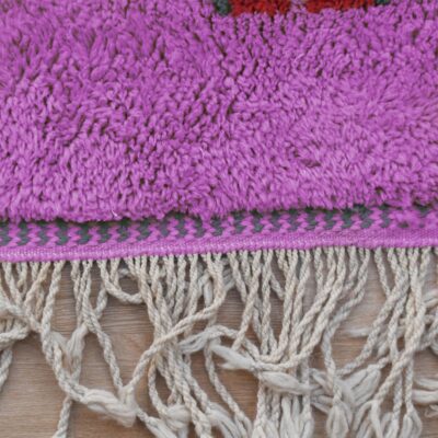 Taffy Pink Abstract Multicolored Modern Moroccan Boujaad Rug - Imagen 5