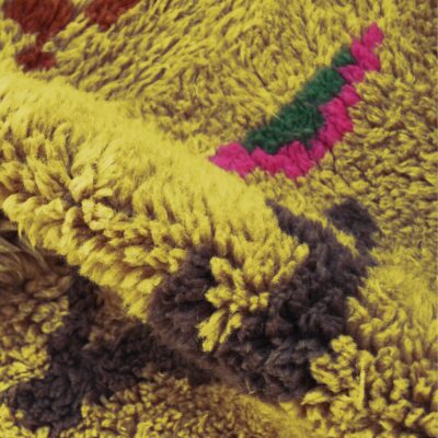 Citrine Yellow Abstract Multicolored Modern Moroccan Boujaad Rug – Image 7