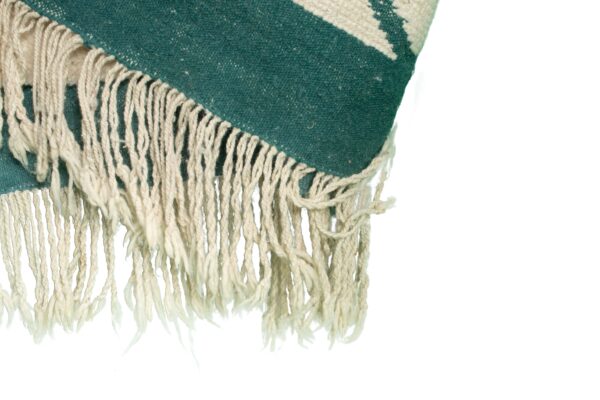 White and Green Beni Ourain Lozenges Design Rug – Image 10