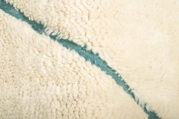 White and Green Beni Ourain Lozenges Design Rug – Image 6