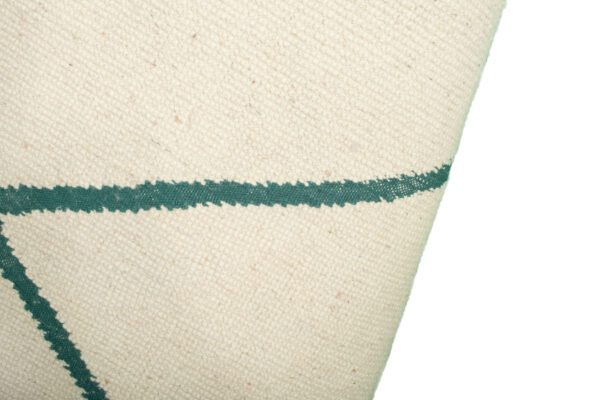 White and Green Beni Ourain Lozenges Design Rug – Image 9