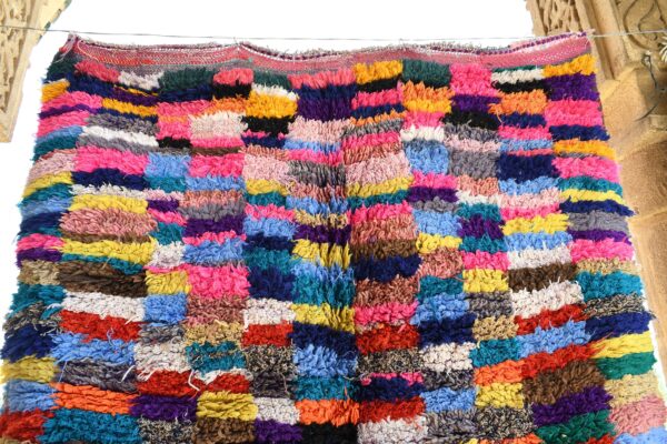 boujaad rug: Authentic Moroccan Vintage Rug, Handcrafted Beauty 254 cm x 147 cm / 8.128ft x 4.704 ft – Image 5