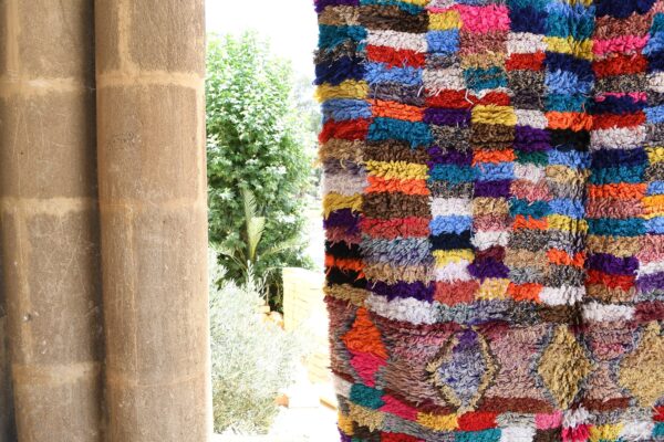 boujaad rug: Authentic Moroccan Vintage Rug, Handcrafted Beauty 254 cm x 147 cm / 8.128ft x 4.704 ft – Image 4