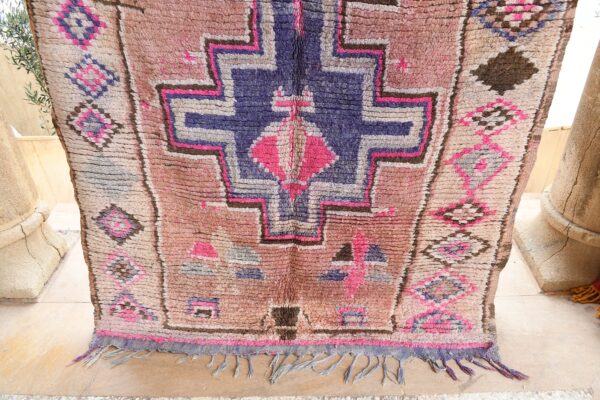 Vintage Moroccan Rug - Authentic Bohemian Accents 270 cm x 140 cm / 8.64ft x 4.48 ft - 画像7
