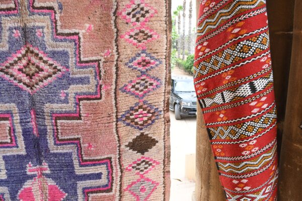 Vintage Moroccan Rug - Authentic Bohemian Accents 270 cm x 140 cm / 8.64ft x 4.48 ft - 画像6