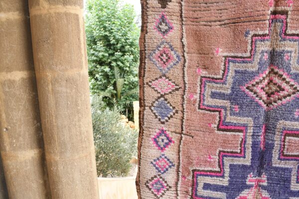 Vintage Moroccan Rug - Authentic Bohemian Accents 270 cm x 140 cm / 8.64ft x 4.48 ft - 画像5
