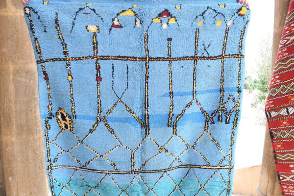 Vintage Moroccan Rug: Authentic Charm for Your Home 207 cm x 112 cm / 6.624ft x 3.584 ft - 画像5