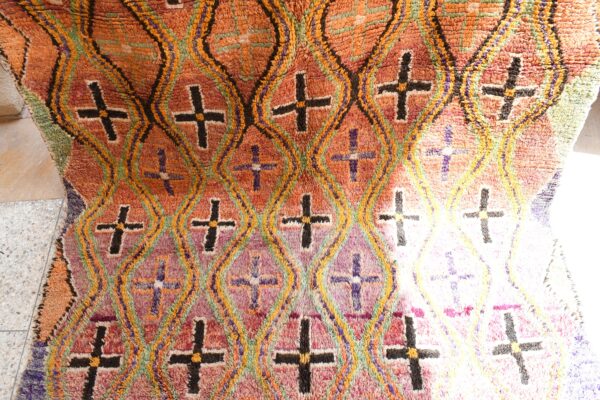 Moroccan Rug: Authentic Handcrafted Vintage Moroccan Design 365 cm x 158 cm / 11.68ft x 5.056 ft - Image 7