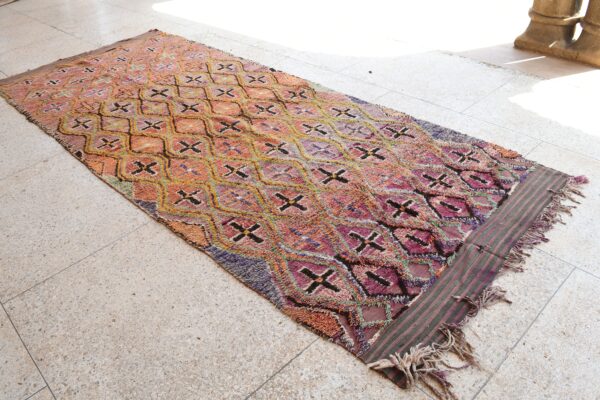 Moroccan Rug: Authentic Handcrafted Vintage Moroccan Design 365 cm x 158 cm / 11.68ft x 5.056 ft - Image 3