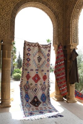 BOUCHEROUITE Rug: Handcrafted Moroccan Vintage Masterpiece 346 cm x 130 cm / 11.072ft x 4.16 ft – Image 2