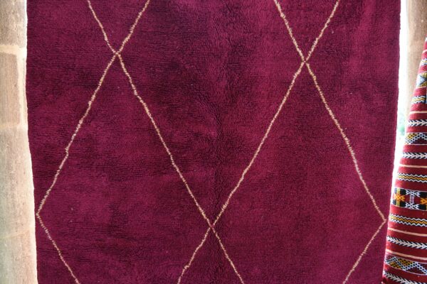Modern beni ourain Rug: Authentic Moroccan Style 252 cm x 176 cm / 8.064ft x 5.632 ft - Imagen 3