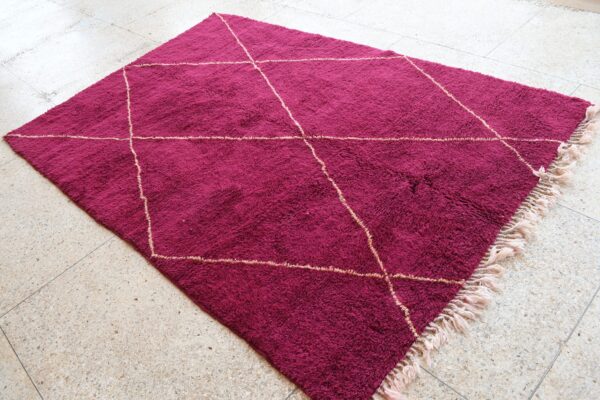 Modern beni ourain Rug: Authentic Moroccan Style 252 cm x 176 cm / 8.064ft x 5.632 ft - Imagen 2