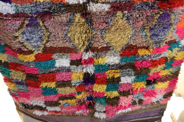 boujaad rug: Authentic Moroccan Vintage Rug, Handcrafted Beauty 254 cm x 147 cm / 8.128ft x 4.704 ft – Image 7