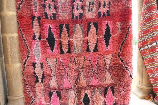 Vintage Moroccan Rug: Authentic Moroccan Design 177 cm x 140 cm / 5.664ft x 4.48 ft - Image 5