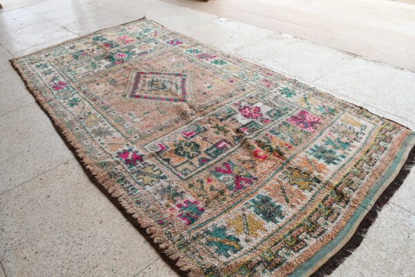 Vintage Rug: Moroccan Bohemian Chic, Handcrafted Decor 358 cm x 182 cm / 11.456ft x 5.824 ft - 画像3