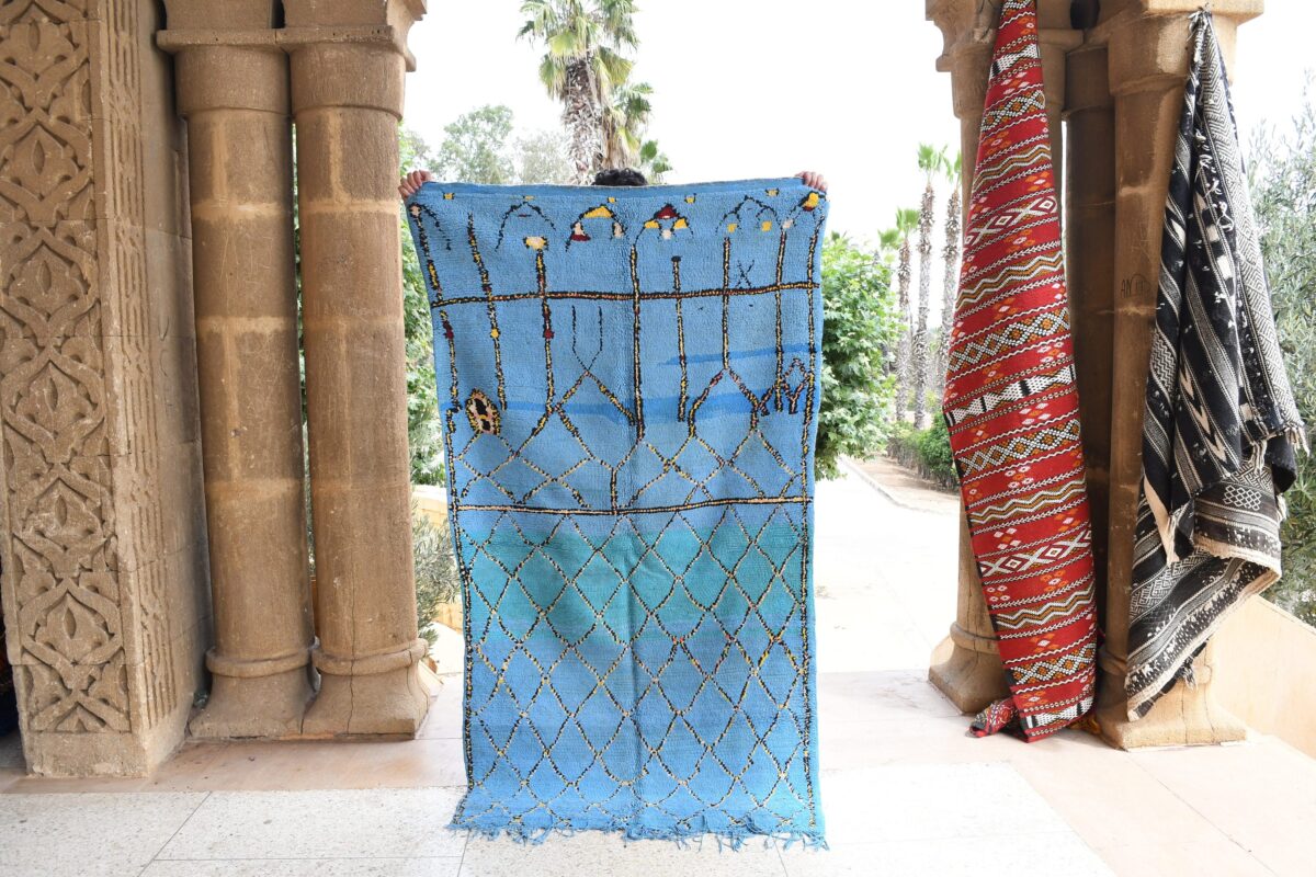 ヴィンテージモロッコラグ：ご自宅に本物の魅力を添える 207 cm