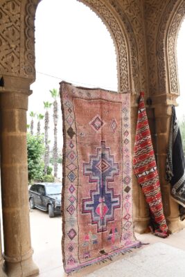 Vintage Moroccan Rug - Authentic Bohemian Accents 270 cm x 140 cm / 8.64ft x 4.48 ft - 画像2
