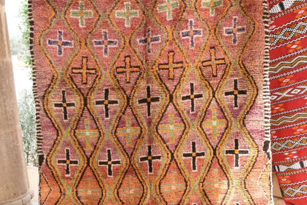 Moroccan Rug: Authentic Handcrafted Vintage Moroccan Design 365 cm x 158 cm / 11.68ft x 5.056 ft - Image 4