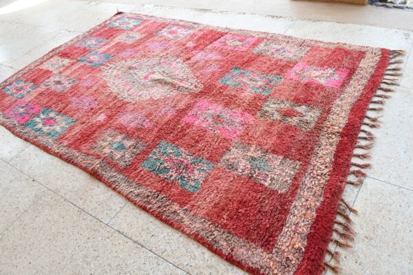⁦Berber Rug: Exquisite Vintage Moroccan Rug with Authentic Design 310 cm x 191 cm / 9.92ft x 6.112 ft⁩ - الصورة ⁦3⁩