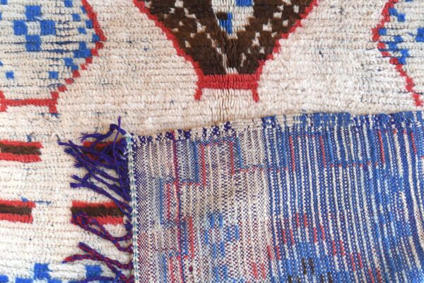 BOUCHEROUITE Rug: Handcrafted Moroccan Vintage Masterpiece 346 cm x 130 cm / 11.072ft x 4.16 ft – Image 6