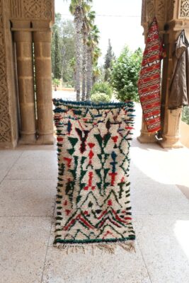 Moroccan Rug: Premium Vintage Moroccan Design, Handcrafted Charm 161 cm x 80 cm / 5.152ft x 2.56 ft – Image 2