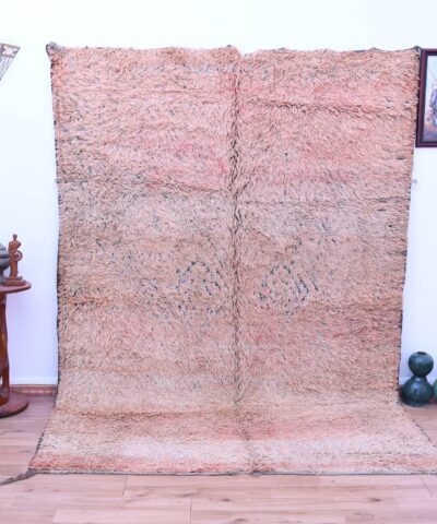 Ковер ручной работы из шерсти Beni Mguild, персикового цвета, марокканский, 209 x 283 см - уникальный дизайн