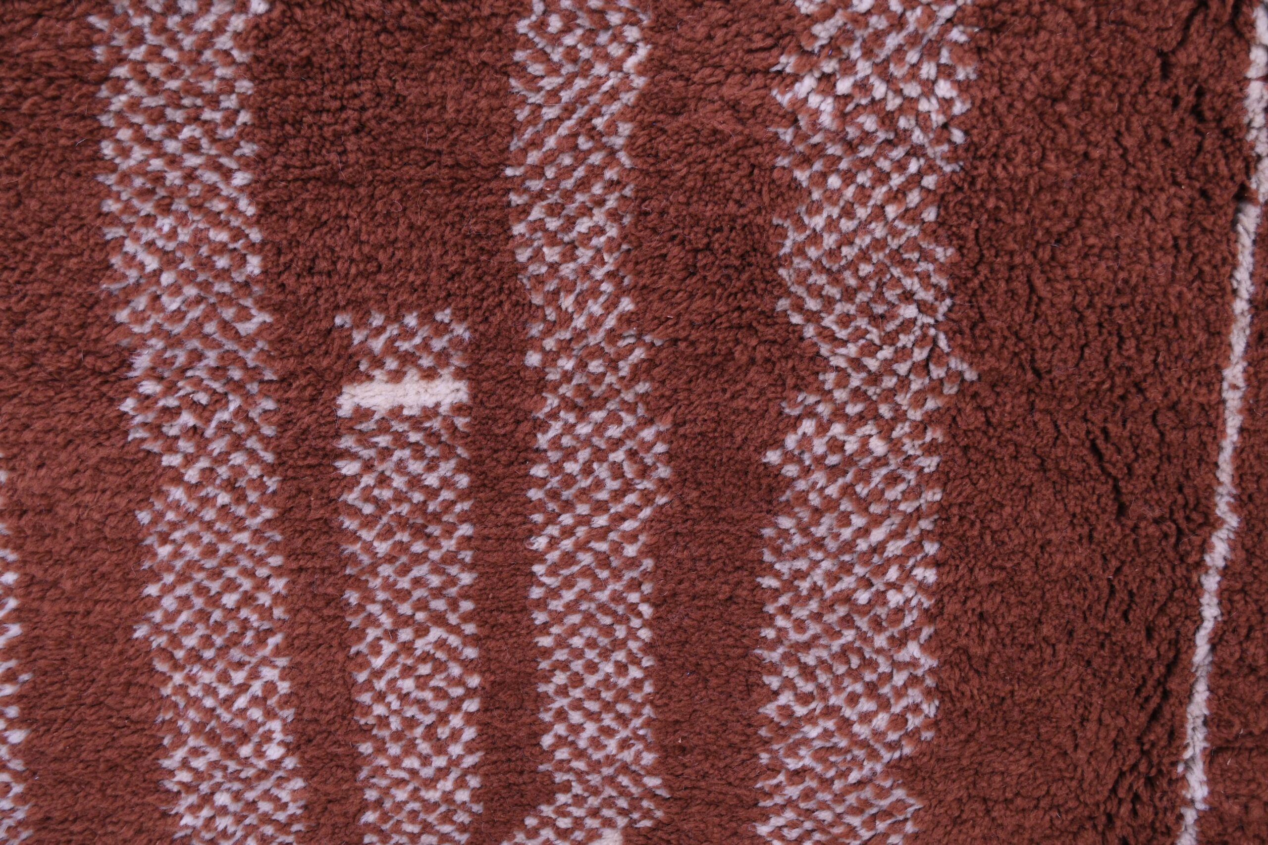 Modern Beni Ourain Moroccan Wool Rug 200x300cm - Earthy Brown Geometric Design — изображение 5