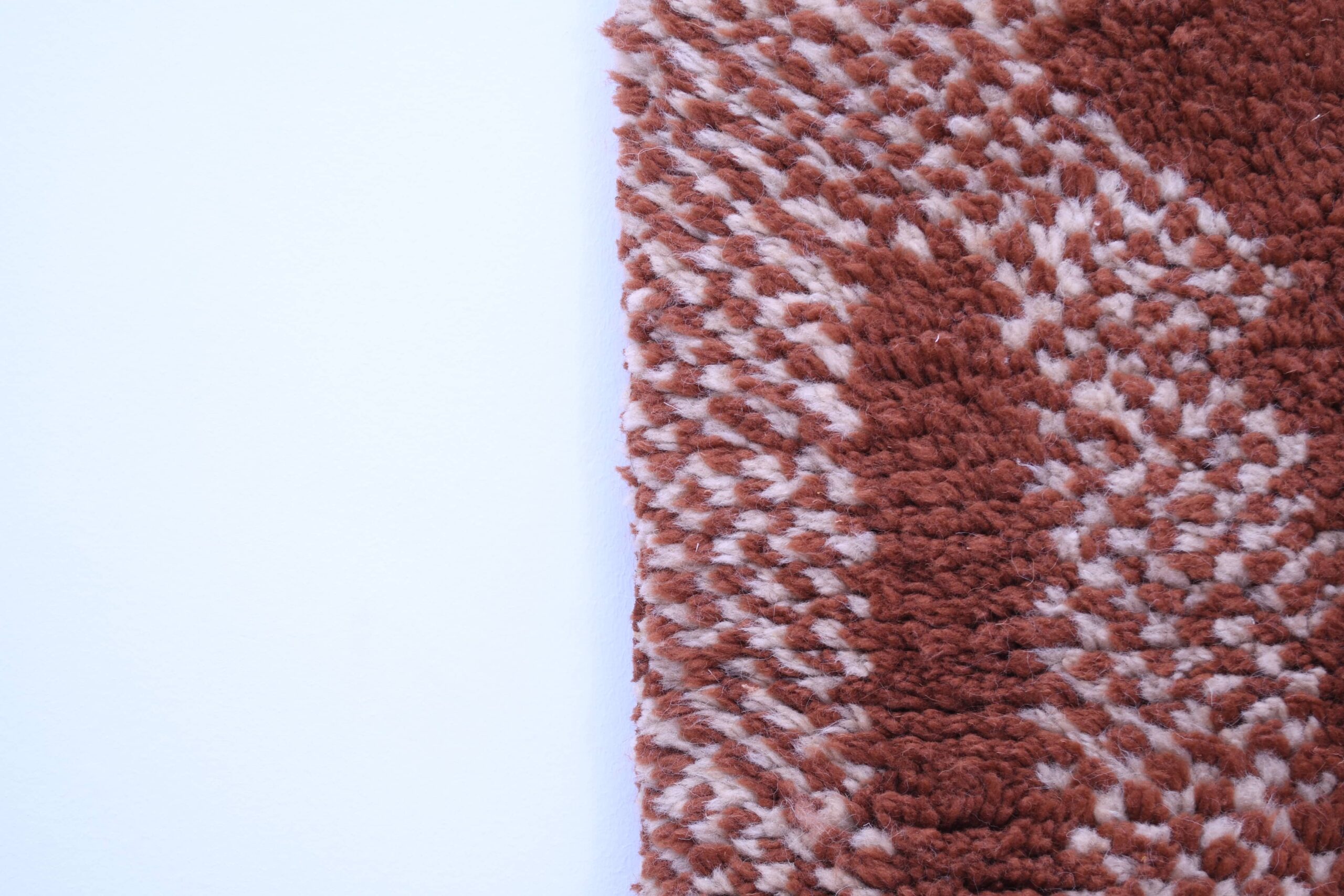 Modern Beni Ourain Moroccan Wool Rug 200x300cm - Earthy Brown Geometric Design — изображение 6