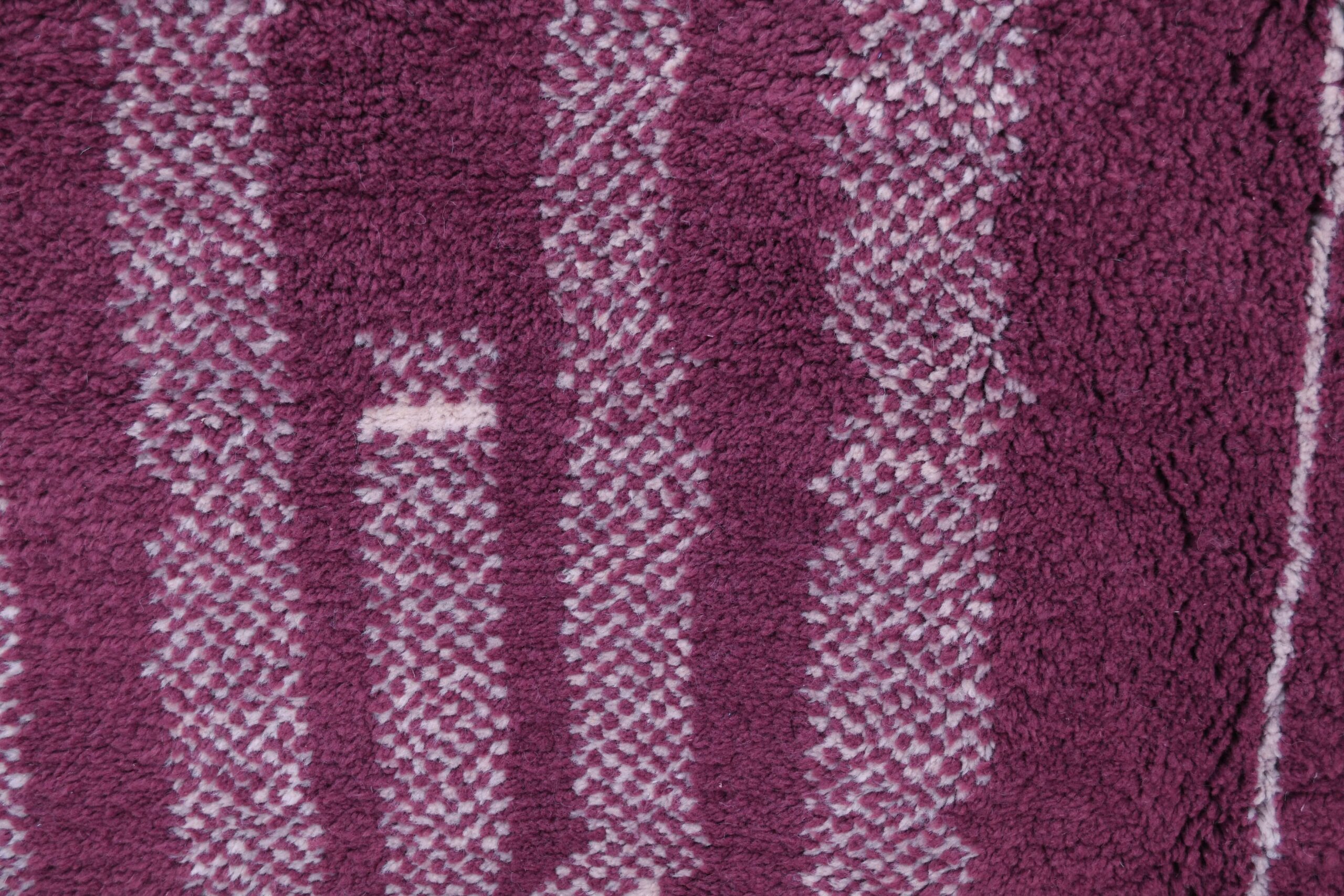 Modern Beni Ourain Moroccan Wool Rug 200x300cm Dark Red Geometric Design — изображение 5