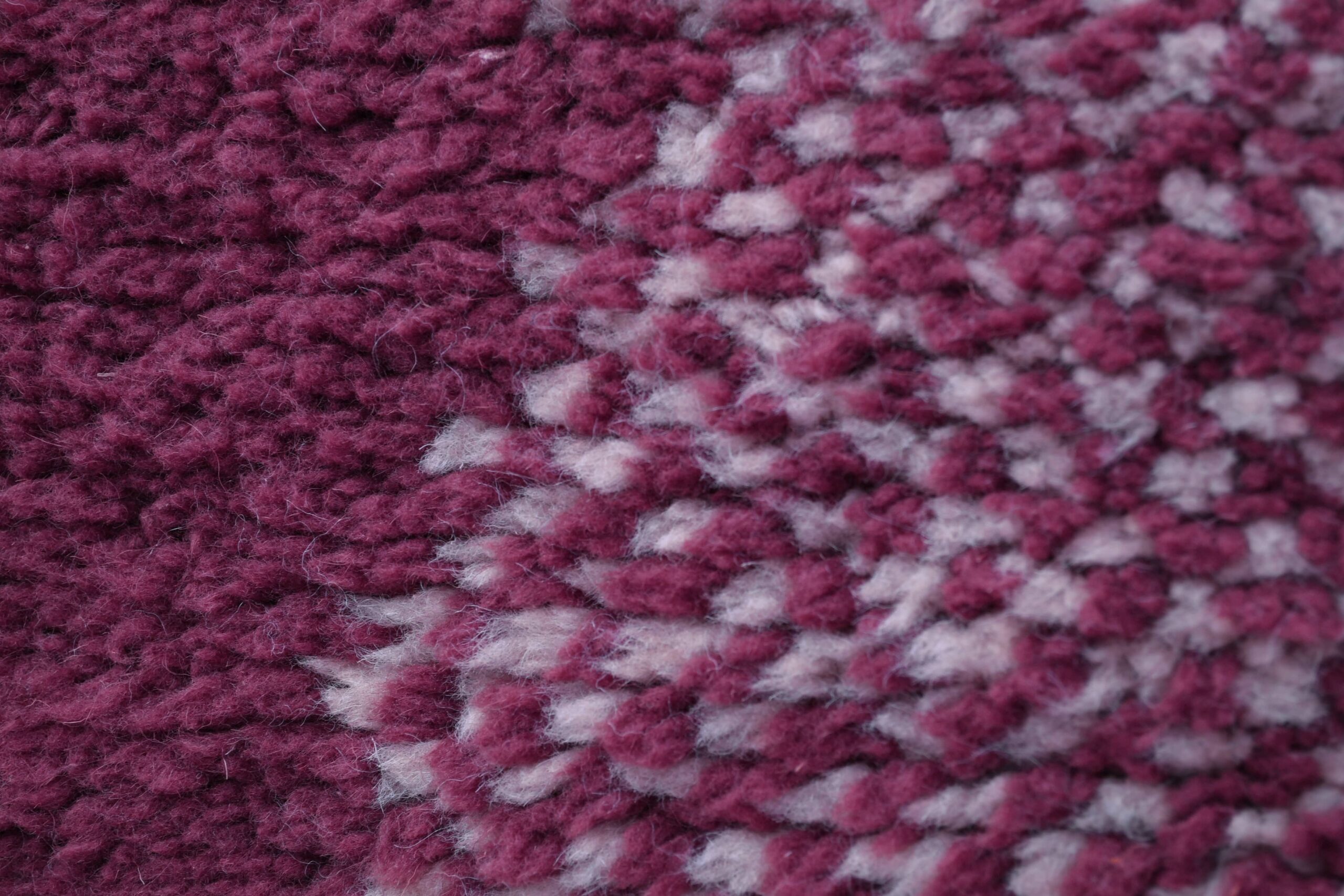 Modern Beni Ourain Moroccan Wool Rug 200x300cm Dark Red Geometric Design — изображение 7