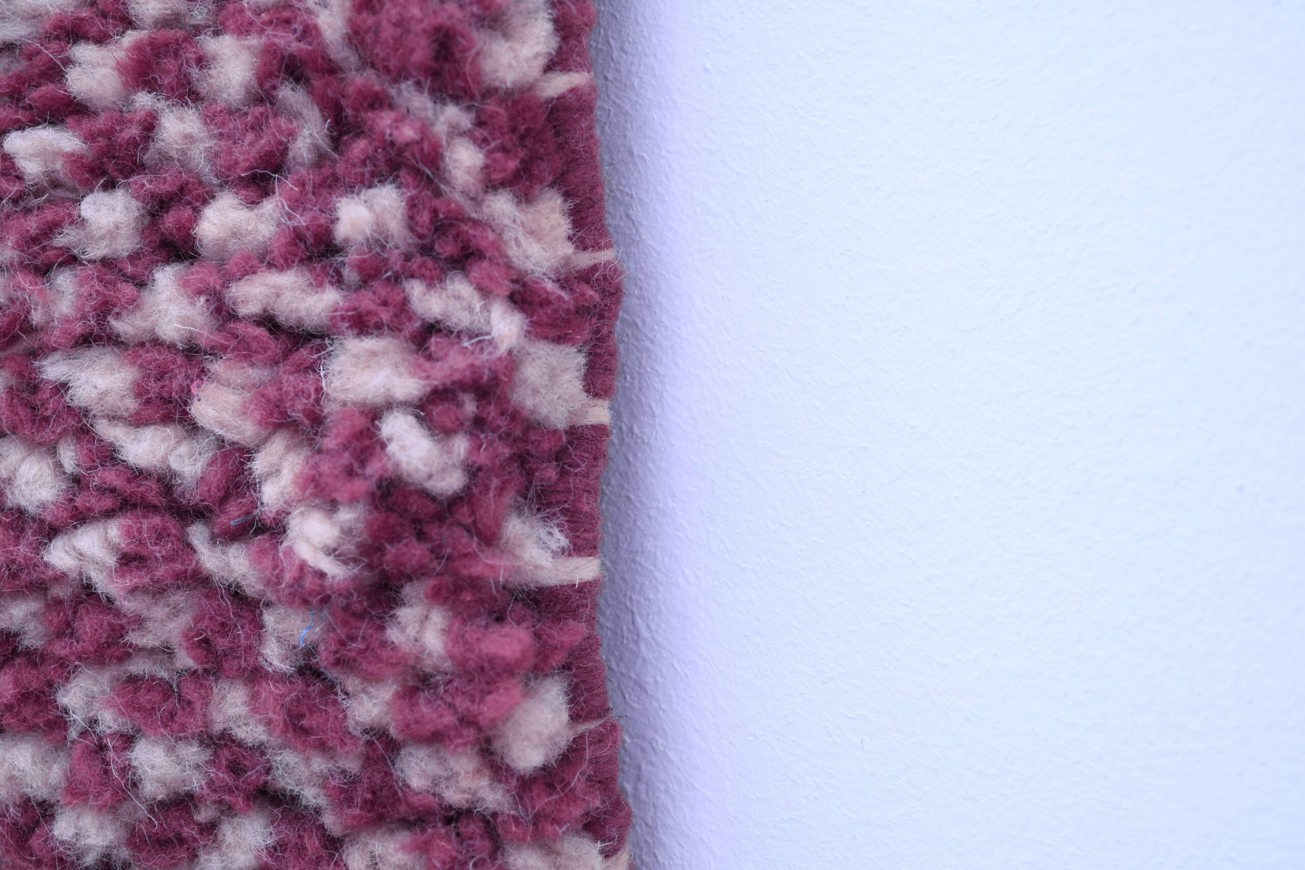 Modern Beni Ourain Moroccan Wool Rug 200x300cm Dark Red Geometric Design — изображение 8