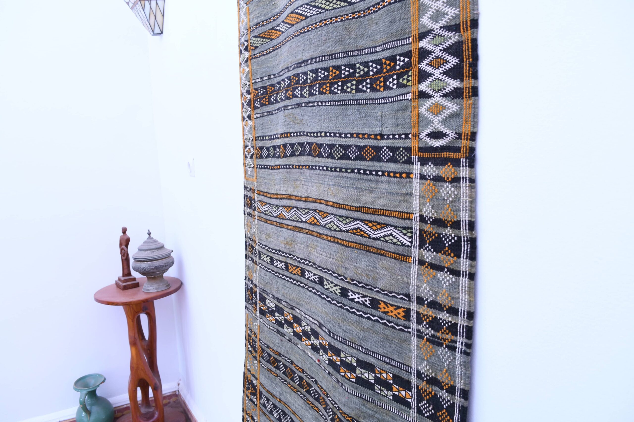 Handmade Moroccan Zemmour Wool Rug 86x408 cm - Bohemian Style Runner — изображение 2
