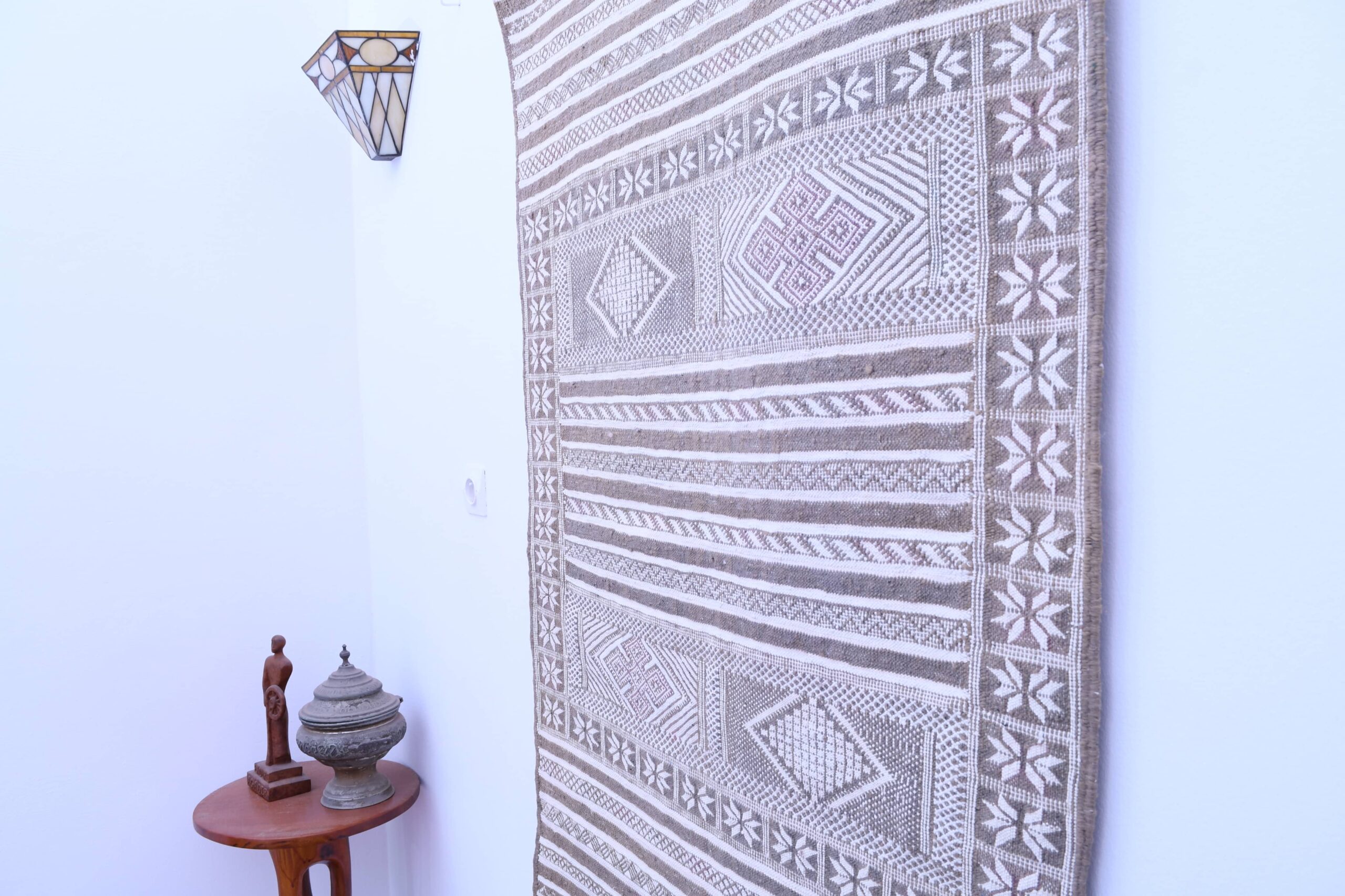 Handmade Moroccan Tiflet Kilim Rug - Wool, 90 x 137 cm, Geometric Design — изображение 2