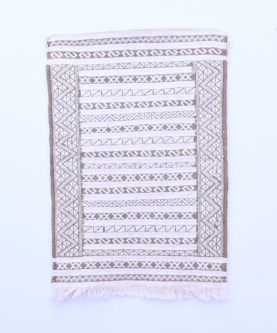 Марокканский шерстяной ковёр-килим ручной работы 69x100 см с уникальным геометрическим дизайном