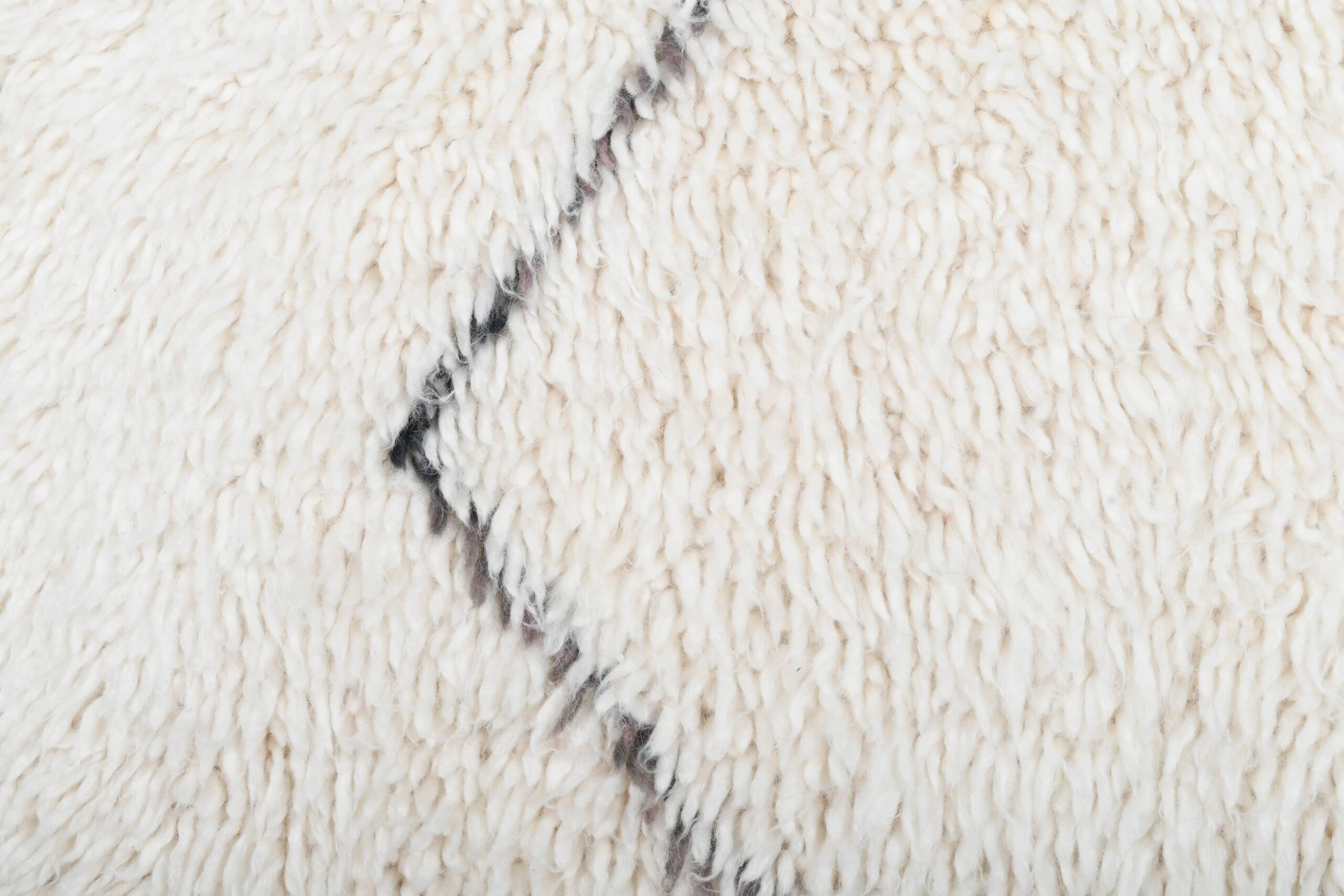 Moroccan Rug Handmade Wool 5x7 - Ivory Neutral Minimalist Boho Area Rug for Living Room Bedroom - Beni Ourain – Bild 5