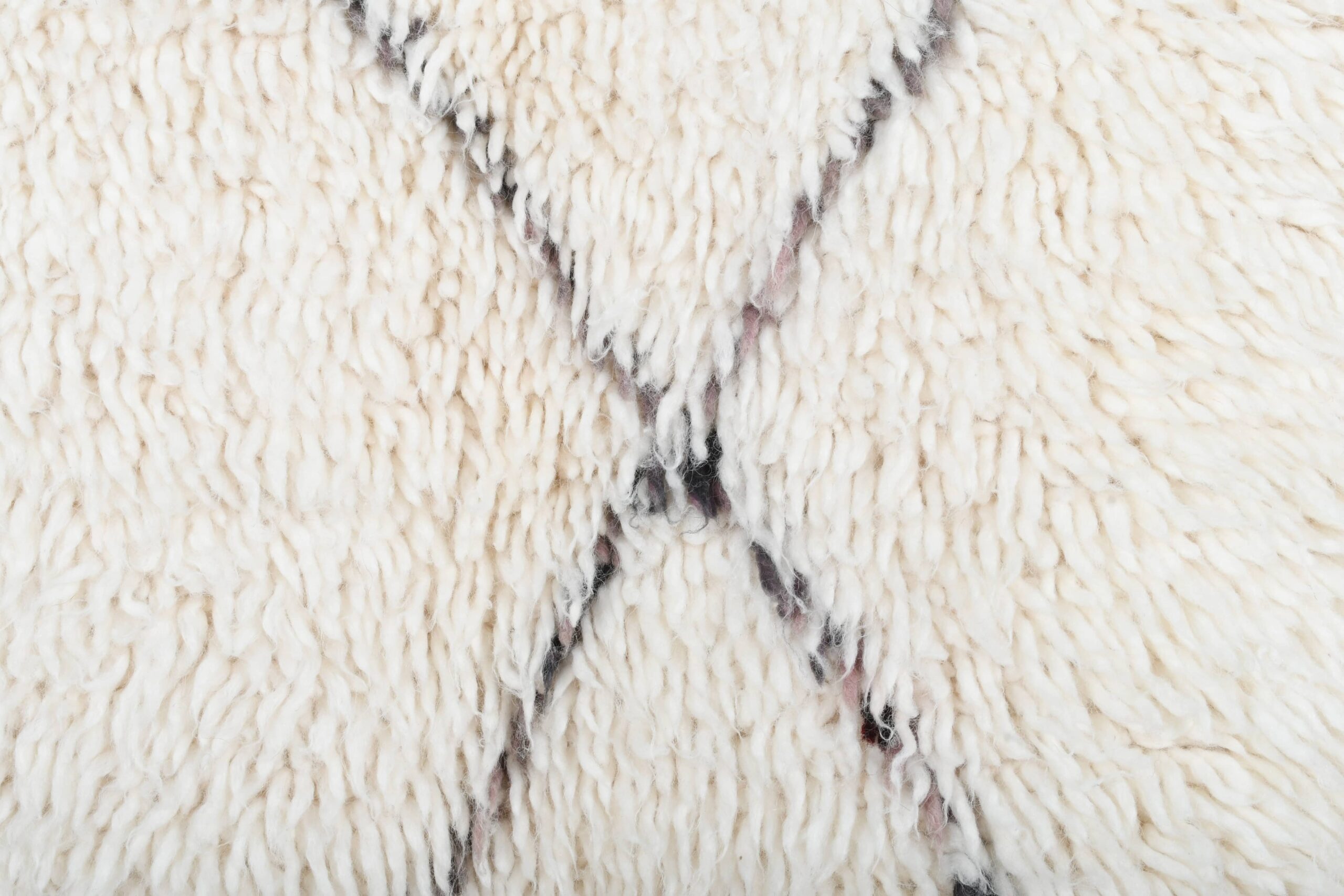 Moroccan Rug Handmade Wool 5x7 - Ivory Neutral Minimalist Boho Area Rug for Living Room Bedroom - Beni Ourain – Bild 6