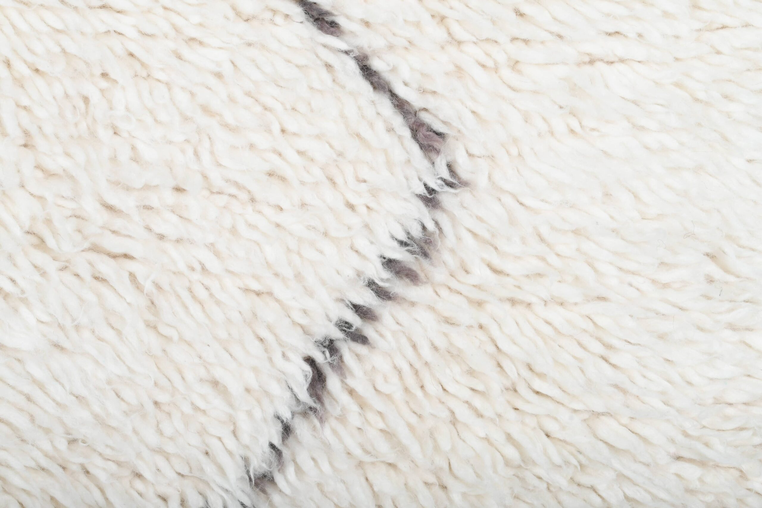 Moroccan Rug Handmade Wool 5x7 - Ivory Neutral Minimalist Boho Area Rug for Living Room Bedroom - Beni Ourain – Bild 7