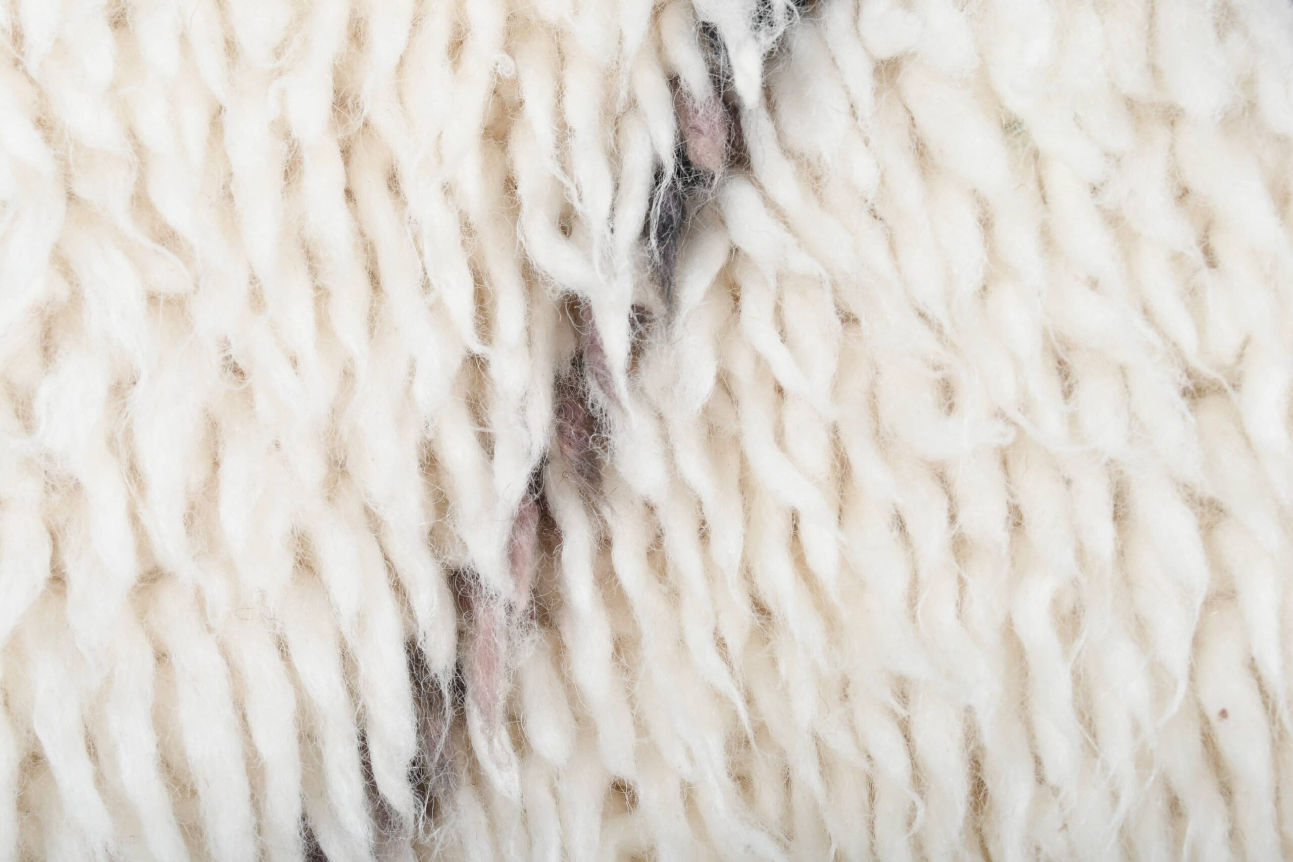 Moroccan Rug Handmade Wool 5x7 - Ivory Neutral Minimalist Boho Area Rug for Living Room Bedroom - Beni Ourain – Bild 9