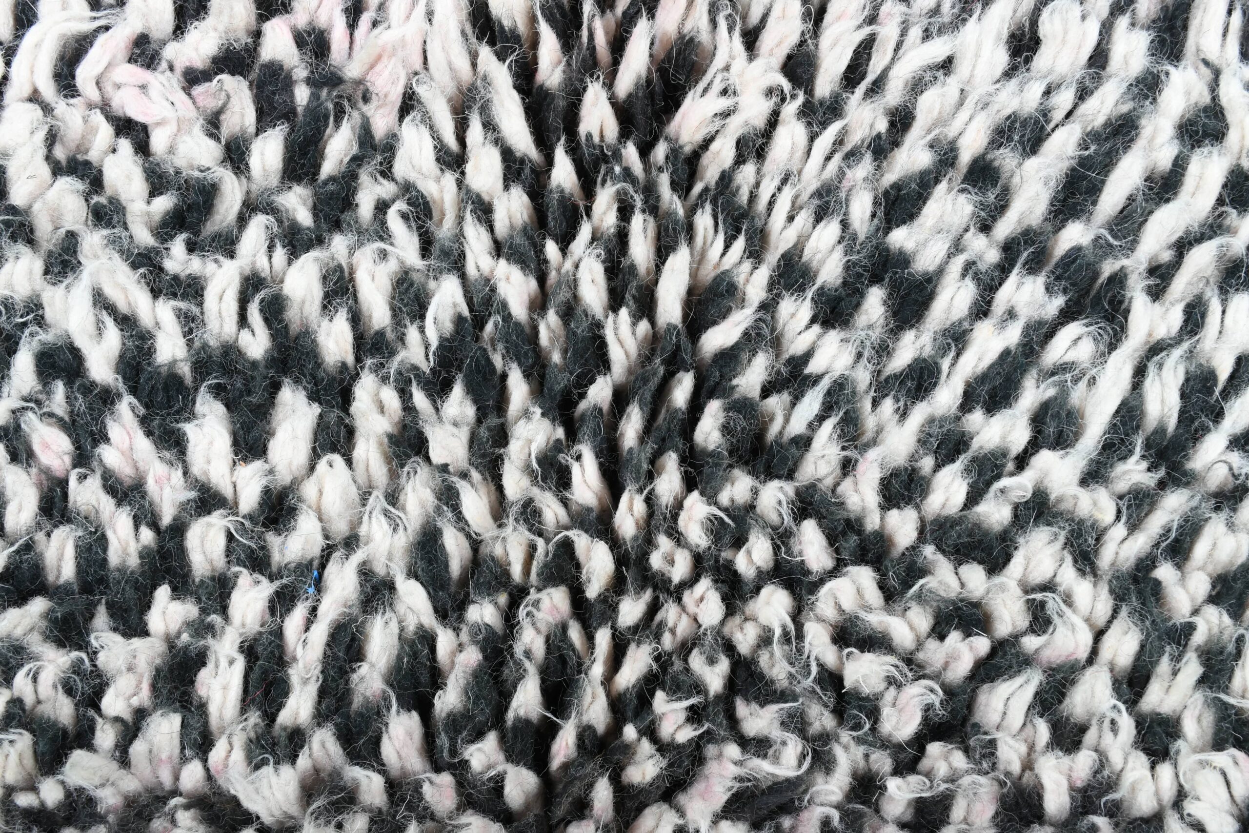 Moroccan Rug Handmade Wool 6x10 - Neutral Black White Minimalist Area Rug for Living Room Bedroom - Beni Ourain - Imagen 8