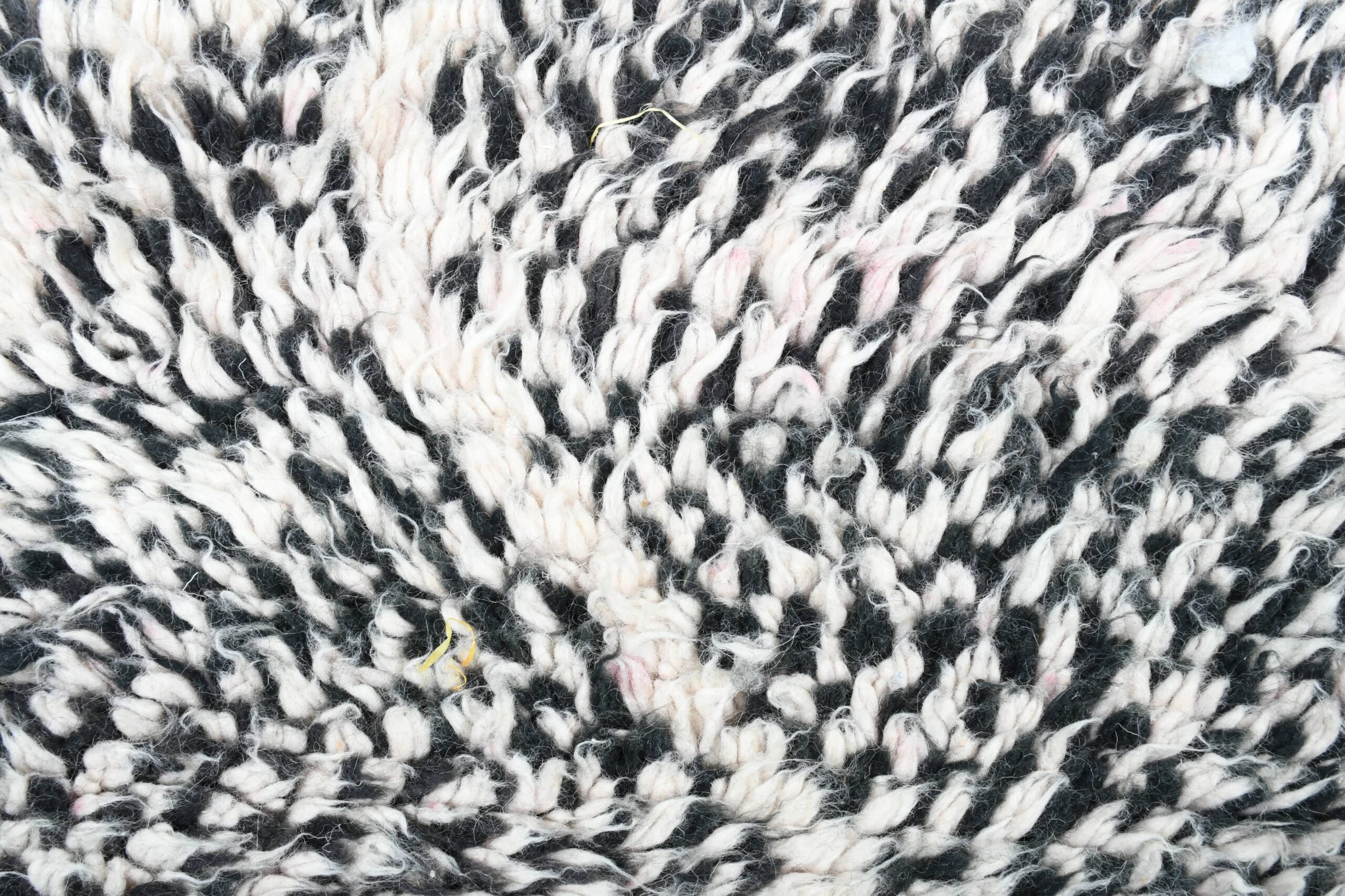 Moroccan Rug Handmade Wool 6x10 - Neutral Black White Minimalist Area Rug for Living Room Bedroom - Beni Ourain - Imagen 9