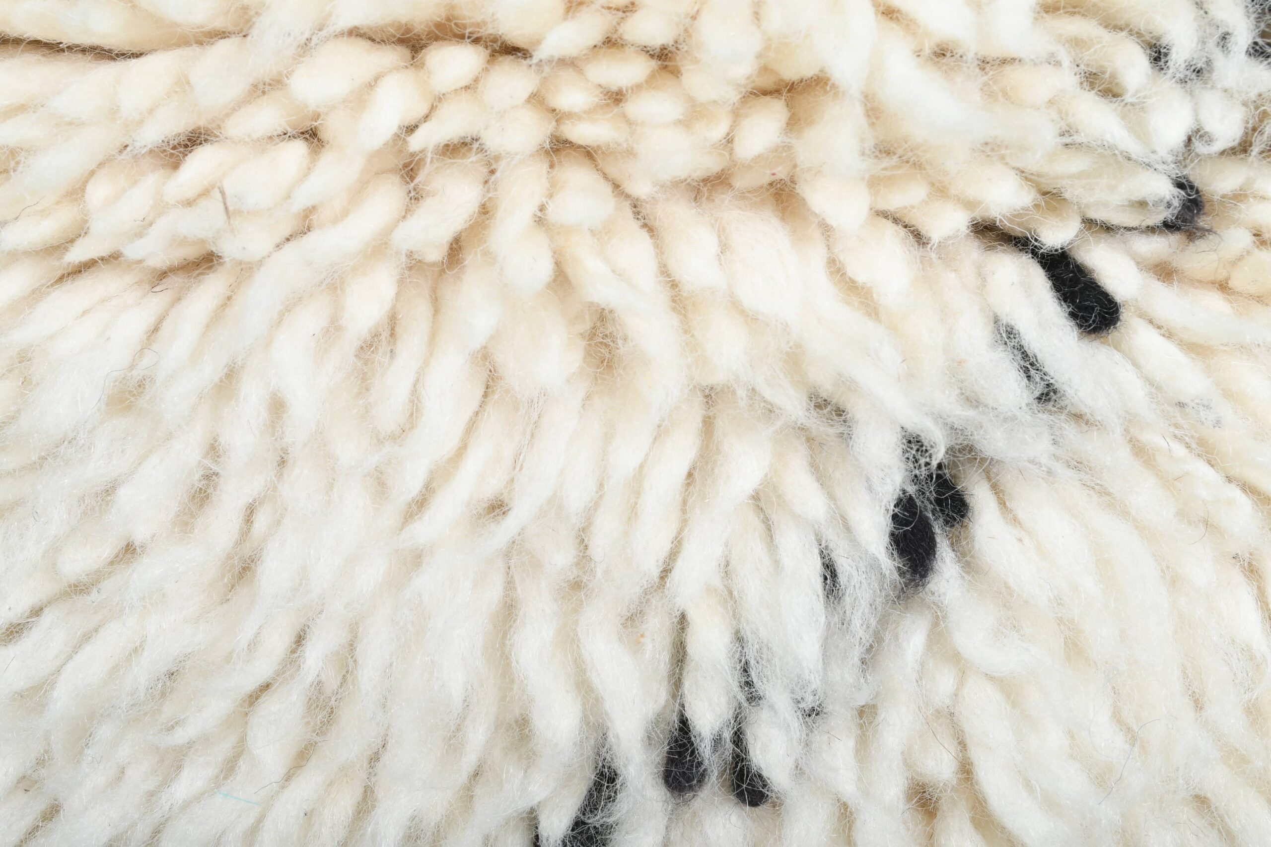 Moroccan Rug Handmade Wool 2x4 - Ivory Black Minimalist Boho Area Rug for Bedroom Entryway Beni Ourain - Imagen 7