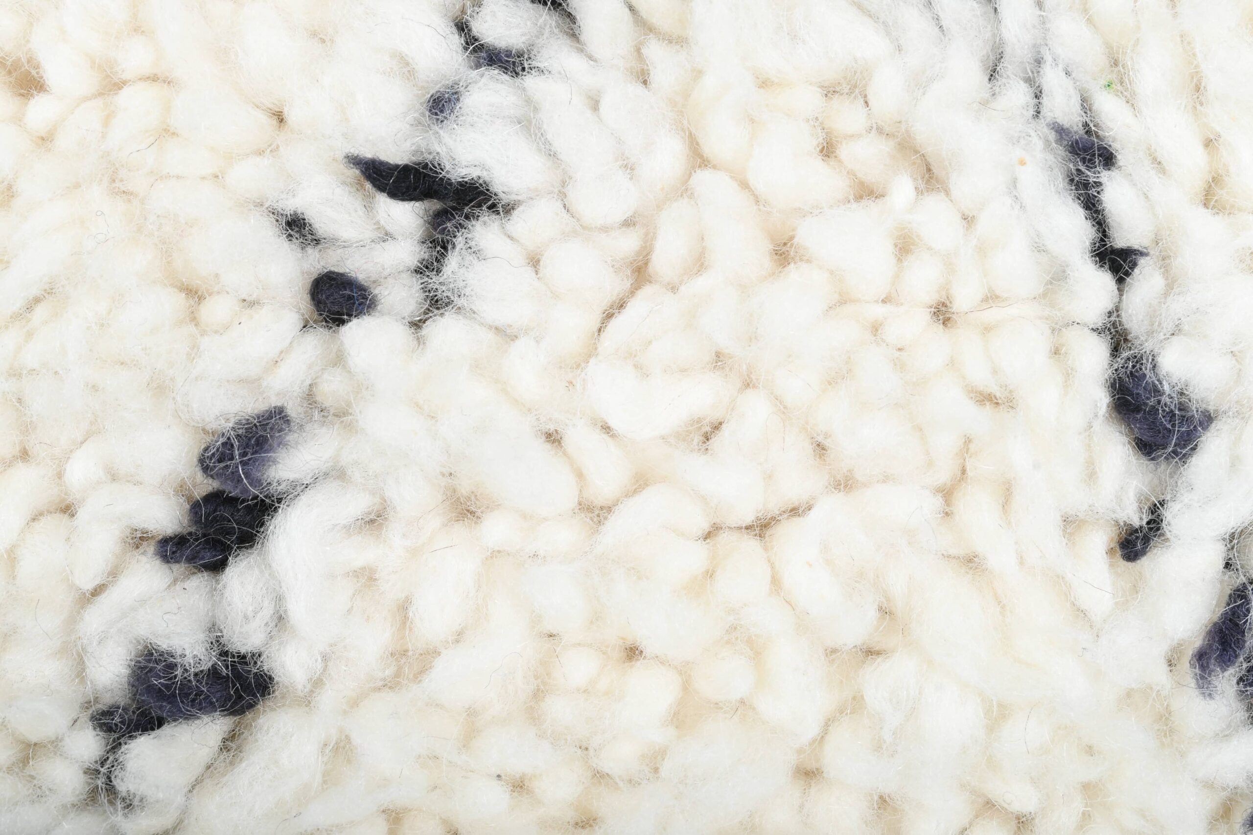 Moroccan Rug Handmade Wool 2x4 - Ivory Black Diamond Minimalist Boho Area Rug for Bedroom or Entryway Beni Ourain - الصورة 7