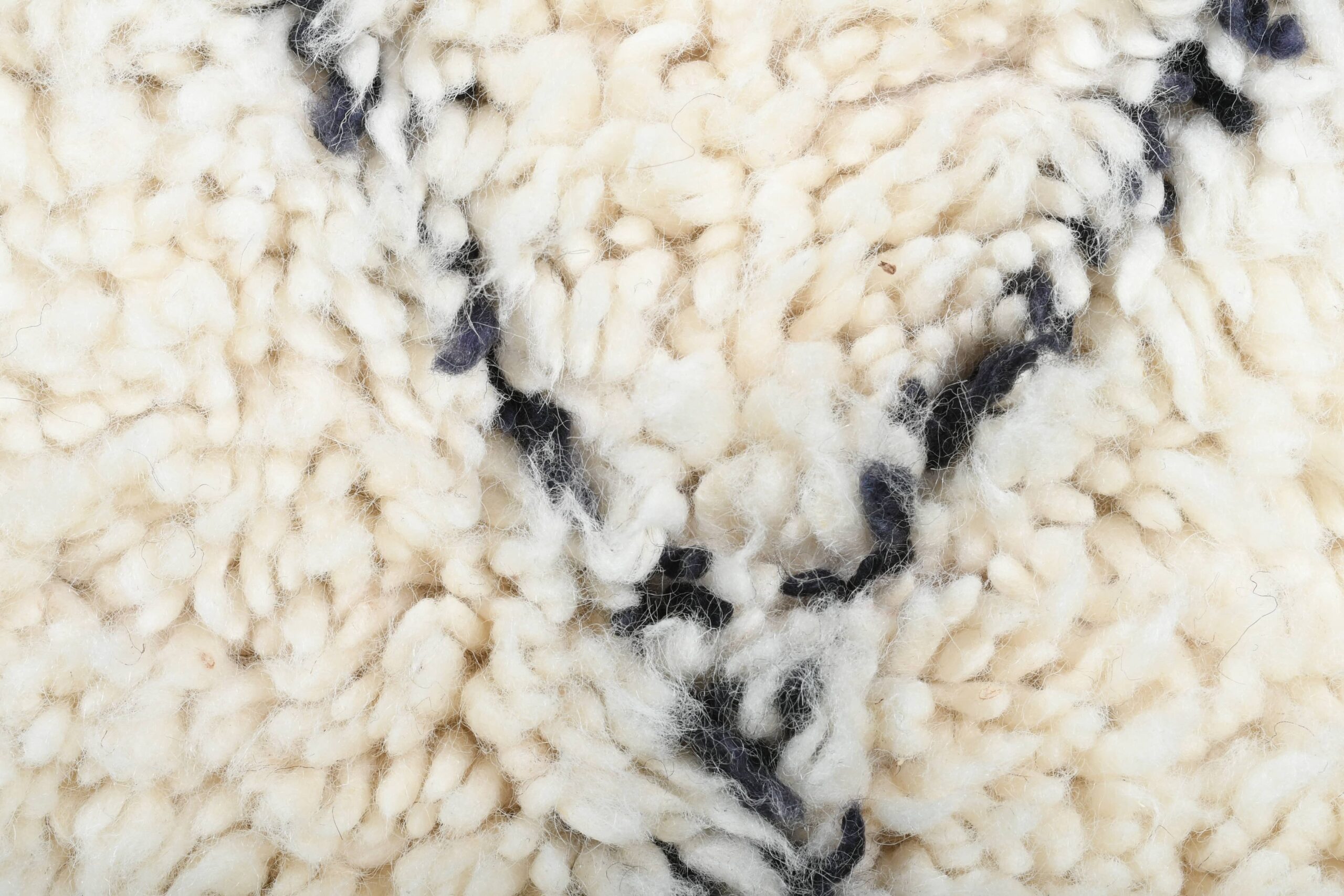 Moroccan Rug Handmade Wool 2x4 - Ivory Black Diamond Minimalist Boho Area Rug for Bedroom or Entryway Beni Ourain - الصورة 8