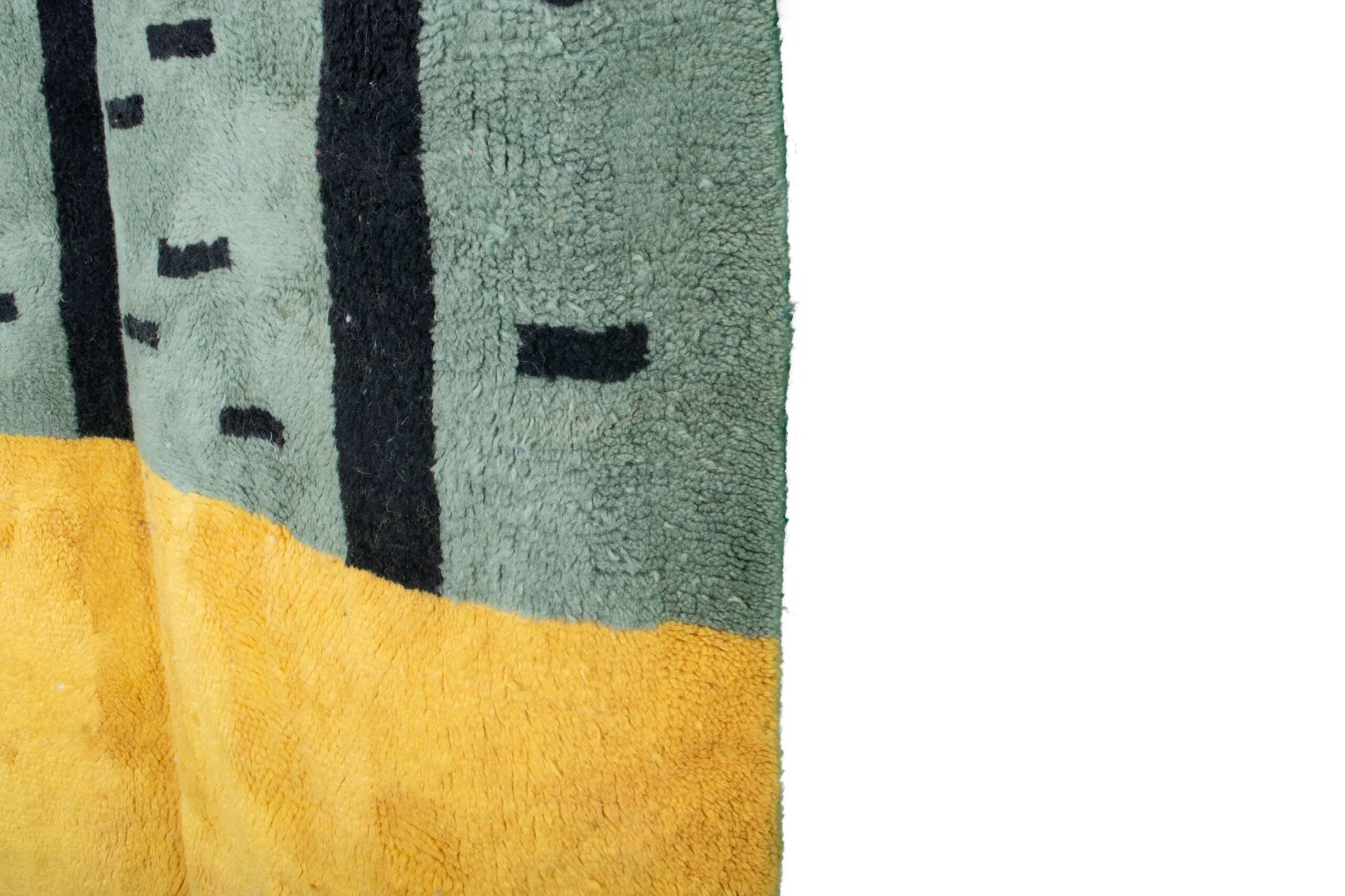 Moroccan Rug Handmade Wool 5x8 - Teal Yellow Modern Boho Area Rug for Living Room Bedroom - Mrirt - 画像5