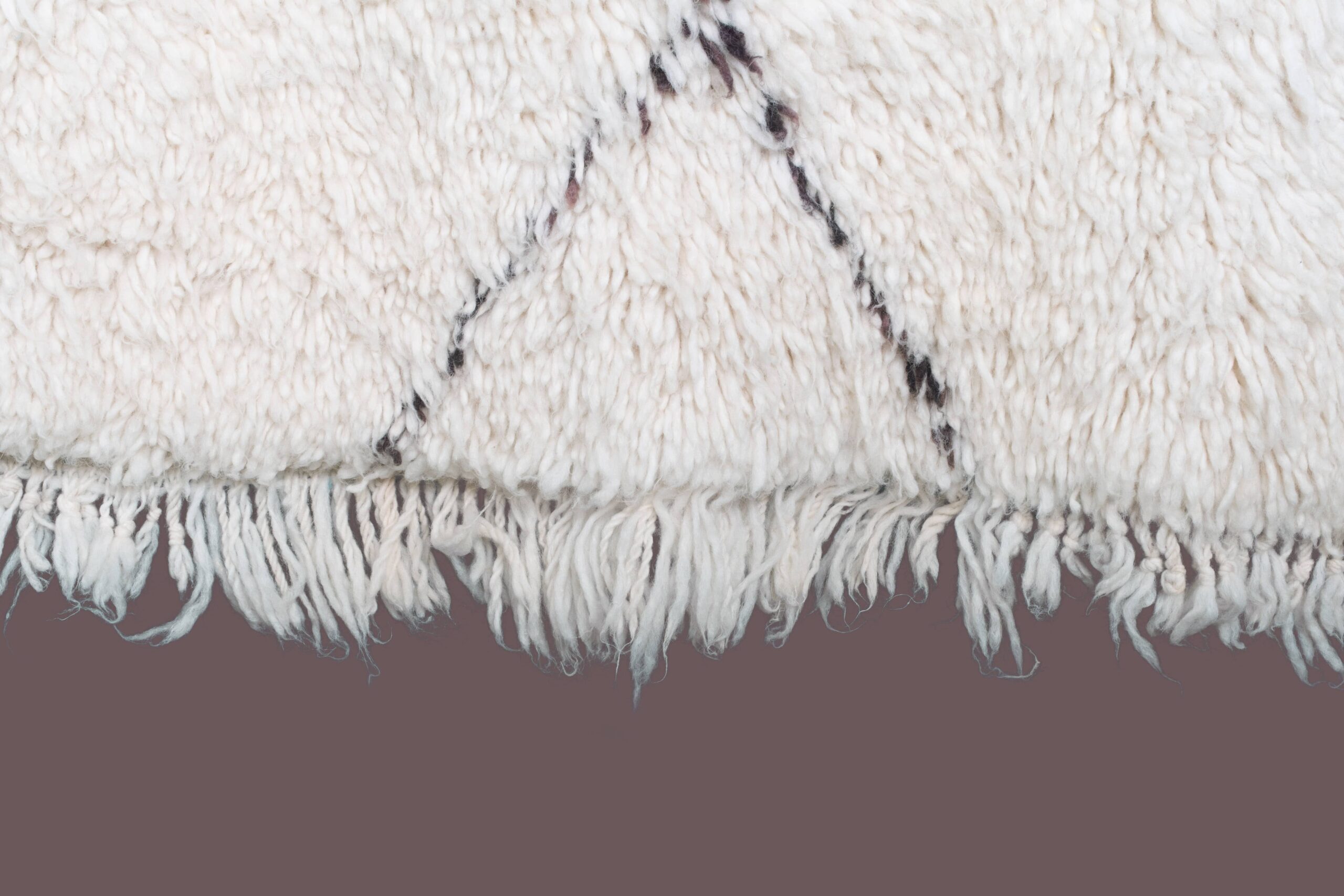 Moroccan Rug Handmade Wool 4x6 - Ivory Neutral Minimalist Boho Area Rug for Living Room Bedroom - Beni Ourain – Image 9