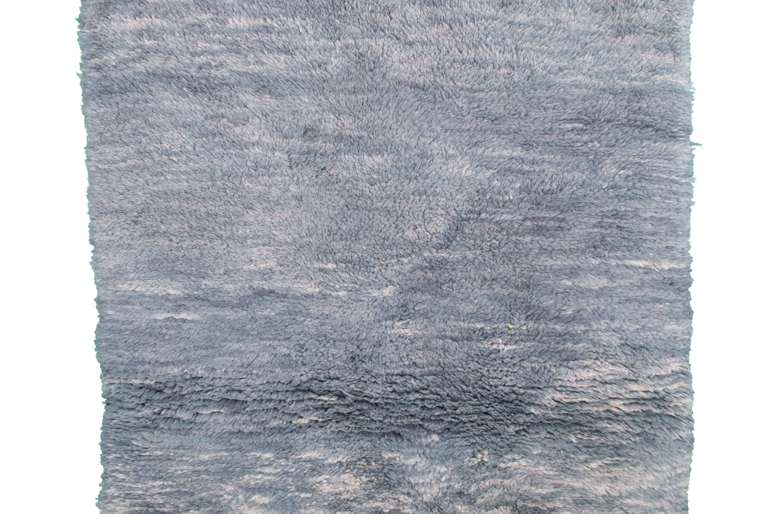 Moroccan Rug Handmade Wool 3x5 - Blue Gray Neutral Modern Boho Area Rug for Living Room Bedroom Mrirt - الصورة 3