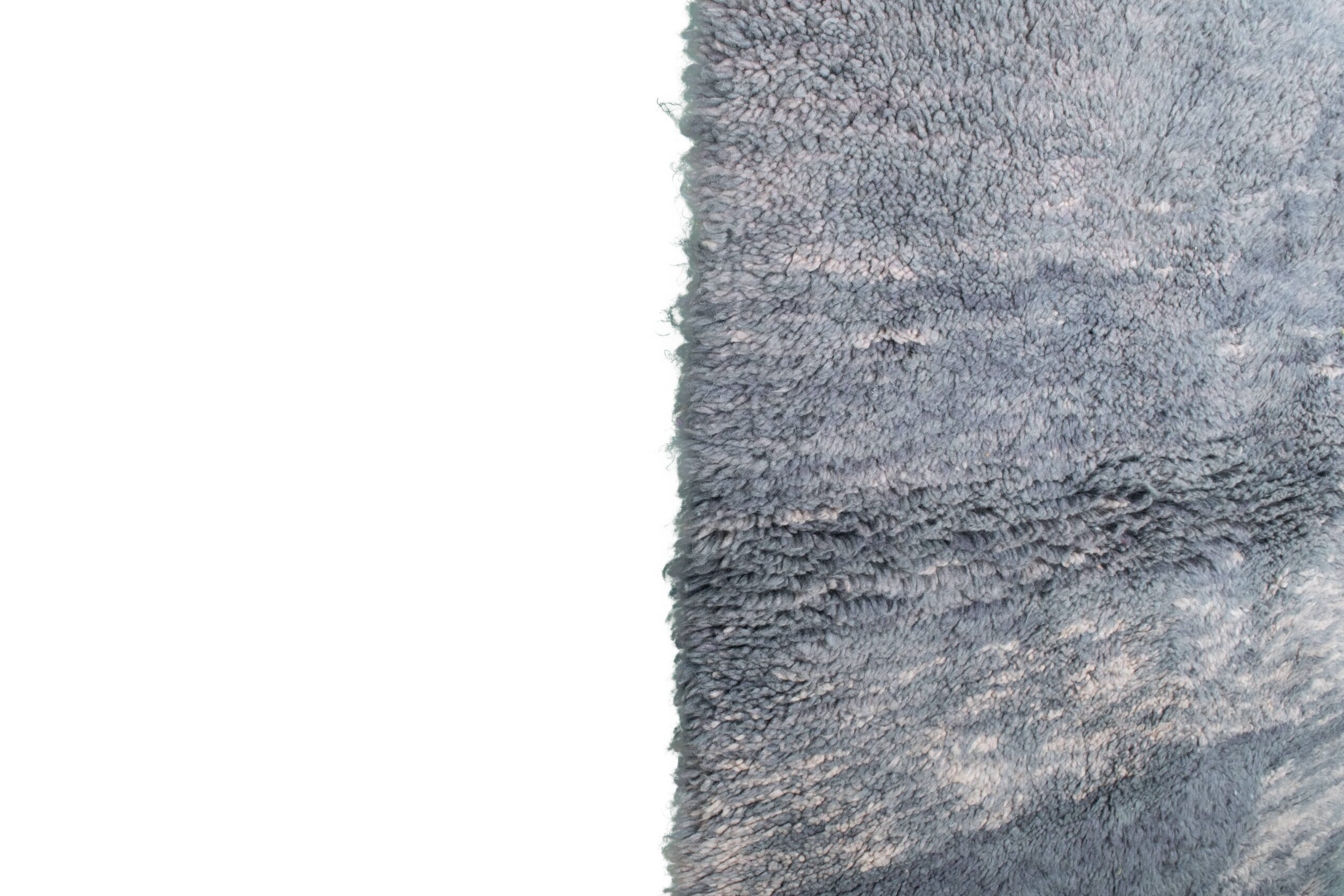 Moroccan Rug Handmade Wool 3x5 - Blue Gray Neutral Modern Boho Area Rug for Living Room Bedroom Mrirt - الصورة 4